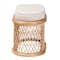 Bali & Pari Ladonna Bohemian Natural Rattan Ottoman Footstool 244-13667-ZORO - alternate 8